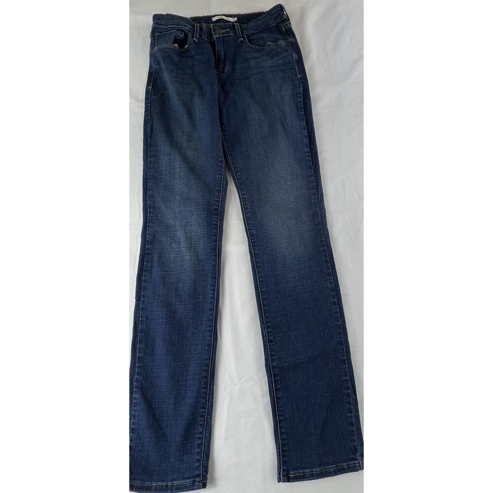 Levis Womens Medium Blue Denim Wash Blue 5 Pocket Mid Rise Skinny Jeans Size 6